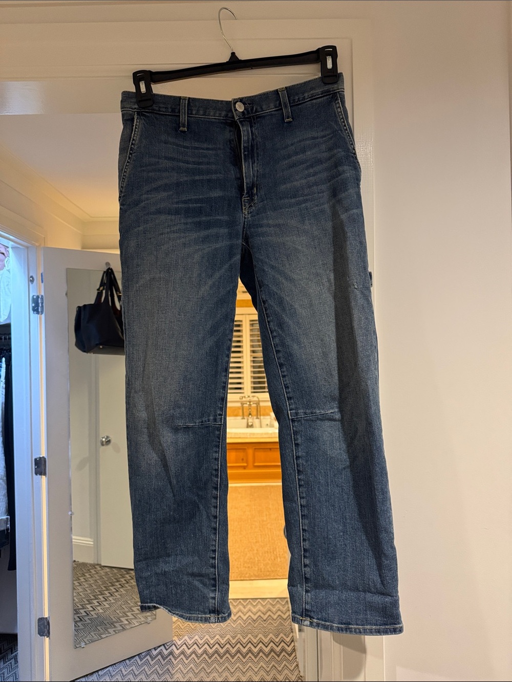 Nili Lotan Women's CarpenterJeans in Dark Blue Denim